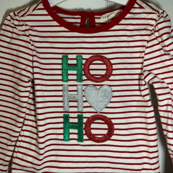 Copper Key Girls Red Striped “Ho Ho Ho” Top size 3T - Picture 5 of 8